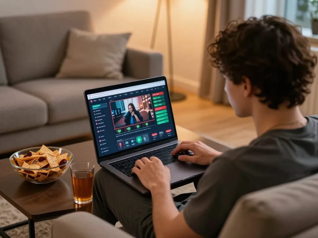 Engaged user on Nowgoal app studying football betting options during home game.