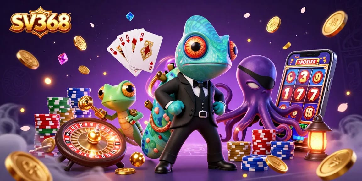 Engage in thrilling gambling at SV368 featuring dynamic characters and captivating casino elements.