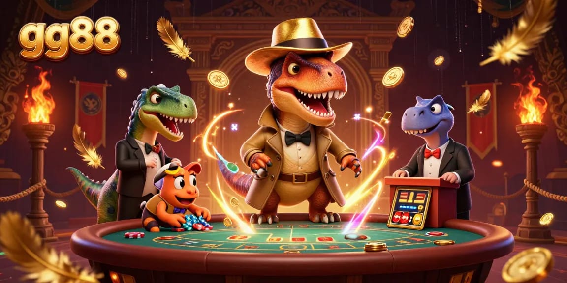 Experience excitement at gg88 with a velociraptor card counter, stegosaurus pit boss, and chips flying around.