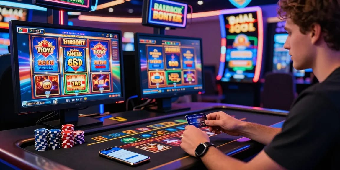 Engaging player experience at credit card casinos with vibrant games and promotions.