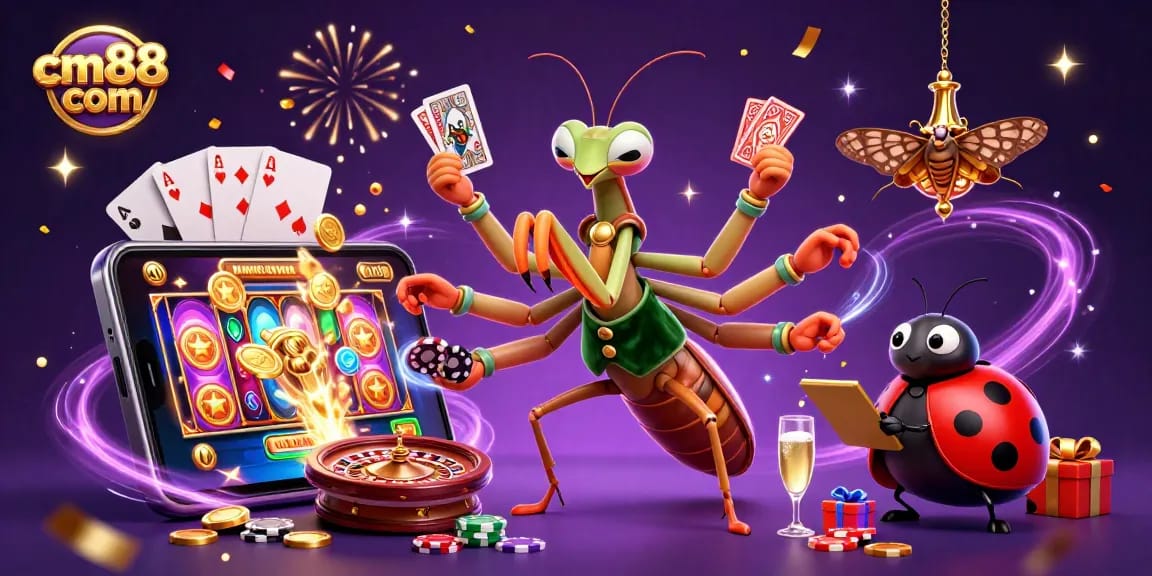 Experience thrilling excitement at cm88 com with vibrant casino games and animated characters.