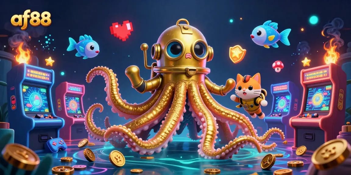Experience thrilling gameplay at af88 with vibrant casino elements and a fantastical ocean scene.