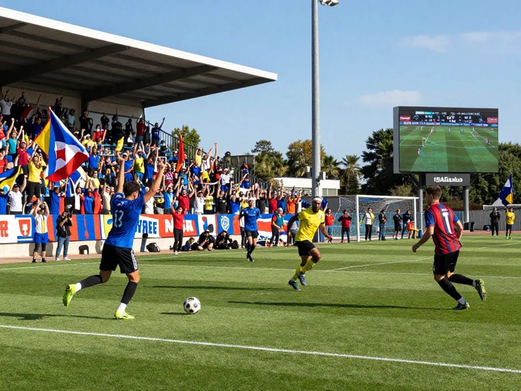nowgoal live football match with fans cheering passionately in vibrant stadium atmosphere