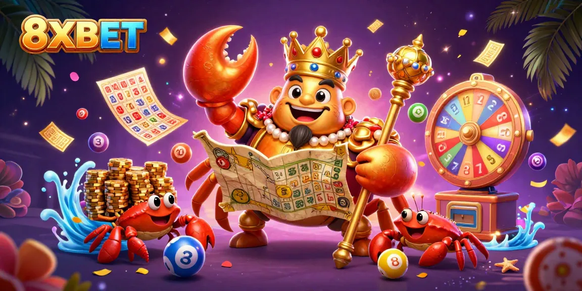 Experience thrilling action at 8XBET with the golden crab emperor and vibrant lottery games.