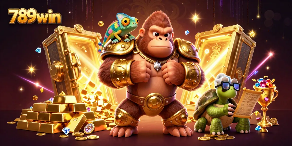 Engage with the thrilling world of 789win as a mighty gorilla king commands the casino realm.
