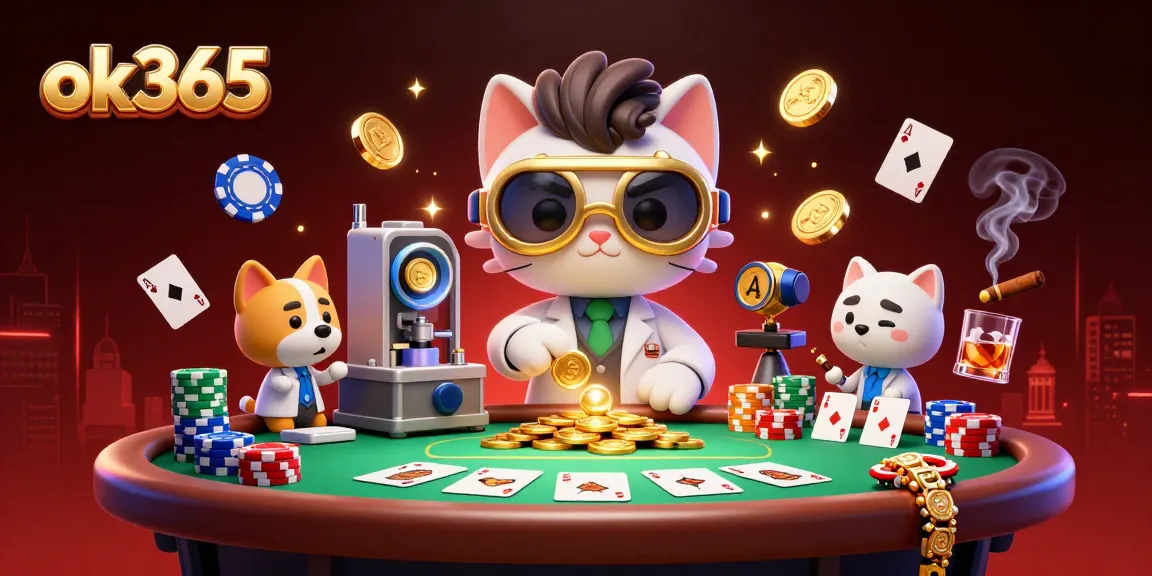 Win big at OK365 with fantastic games and thrilling poker action in this dynamic casino illustration.