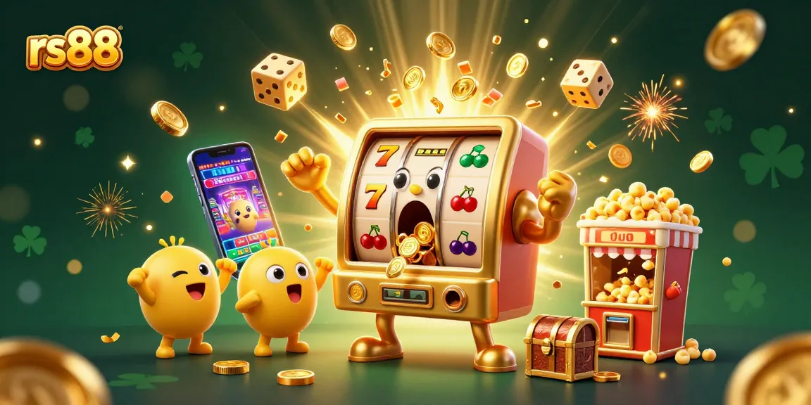 Experience the excitement of winning jackpots at rs88 with vibrant casino elements and animated characters.