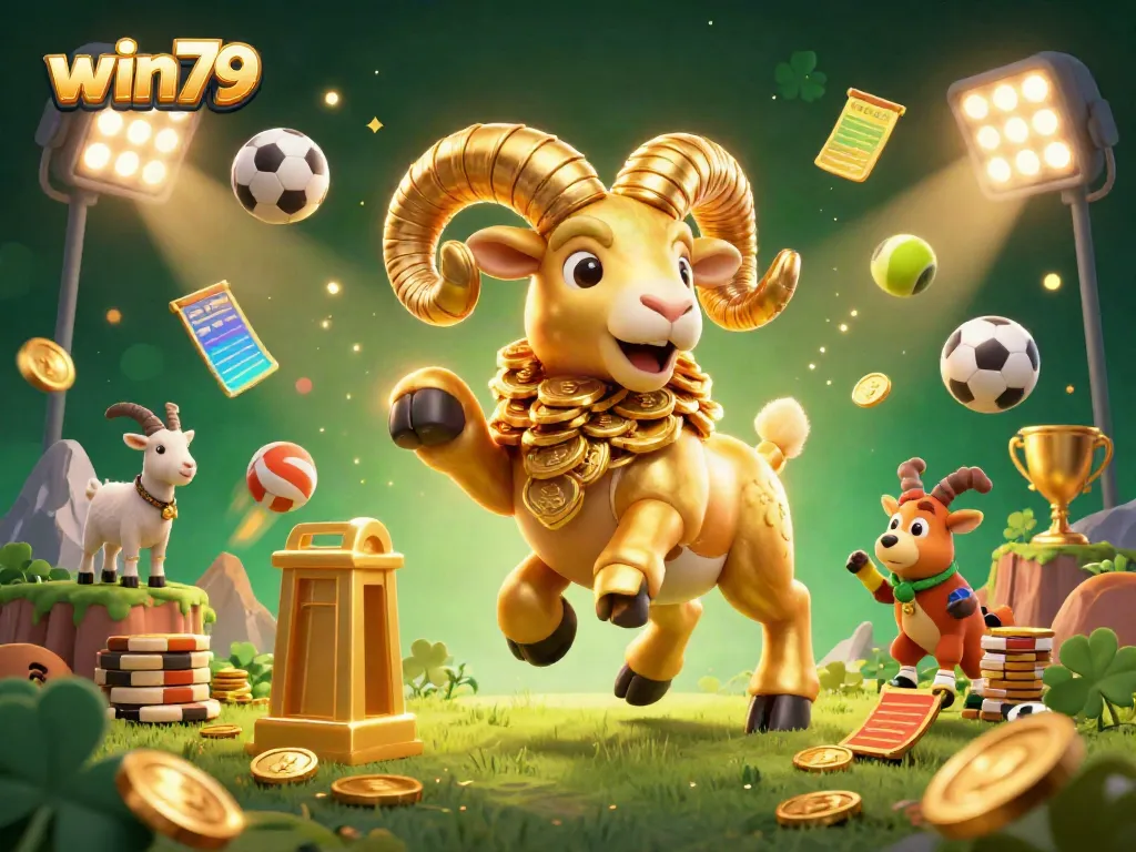 Experience exhilarating gameplay with win79's dynamic golden ram and sports-themed elements.