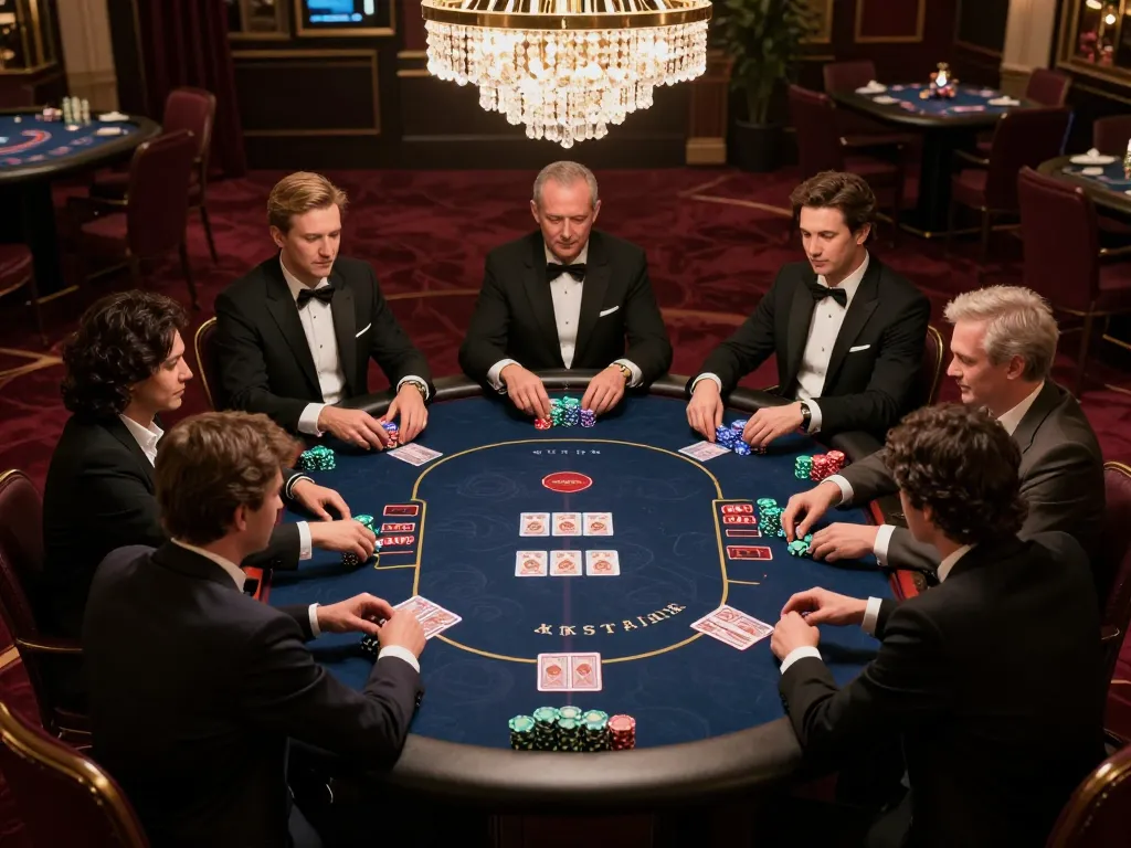 Players engaging at the HELLO88 poker table, showcasing strategic gameplay and excitement.