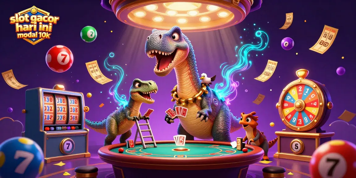 Experience the excitement of slot gacor hari ini modal 10k with dynamic casino elements and cartoon characters.