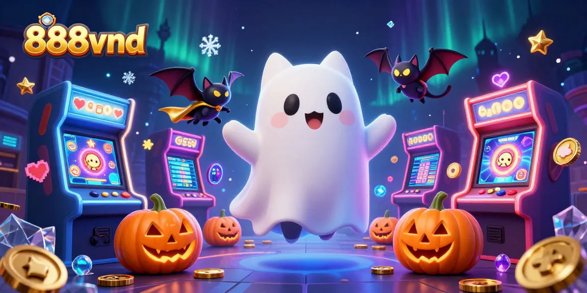 Experience the thrill of slots and jackpots with 888vnd at a vibrant haunted casino.