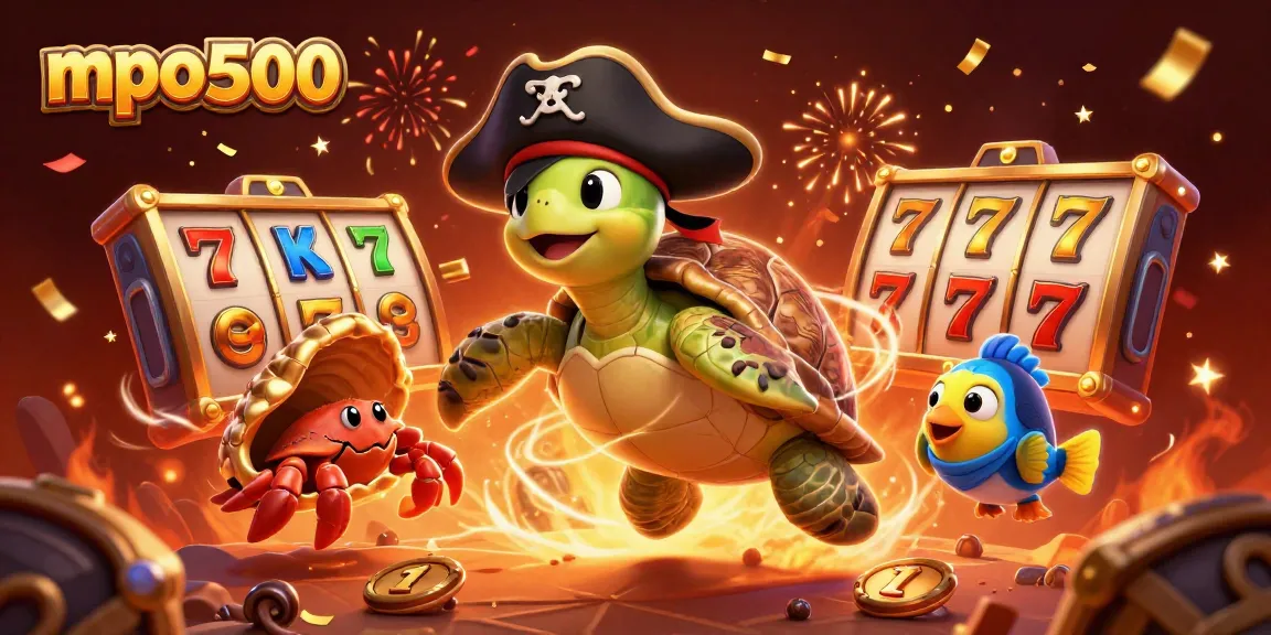 Experience excitement with mpo500's slots as pirate characters enjoy vibrant treasures.