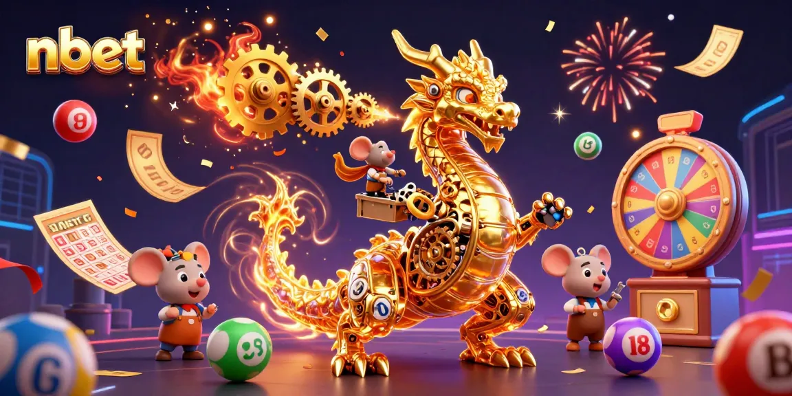 Engage with nbet's exciting lottery experience featuring vibrant elements and a golden dragon.