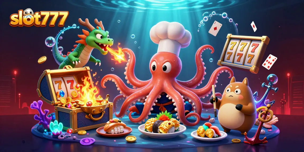 Spin the reels in slot777, an exciting casino adventure showcasing vibrant slot elements and joyous characters.