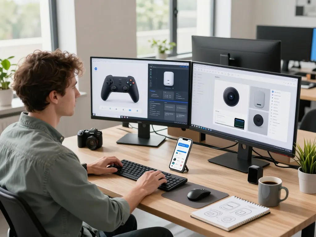 Explore the top 10 tech gadgets 2027 in a vibrant workspace showcasing Bluetooth innovations.