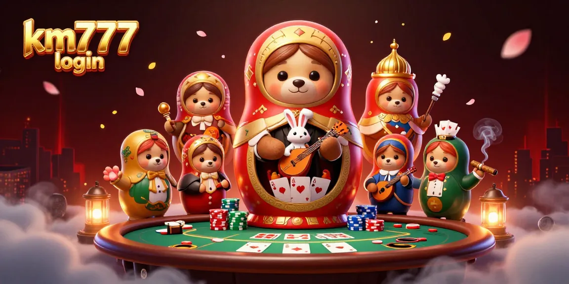 Experience the excitement of km777 login with vibrant casino elements and immersive 3D characters.