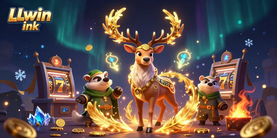 Experience the thrills at LLwin ink with animated characters and vibrant casino elements enhancing the gaming adventure.