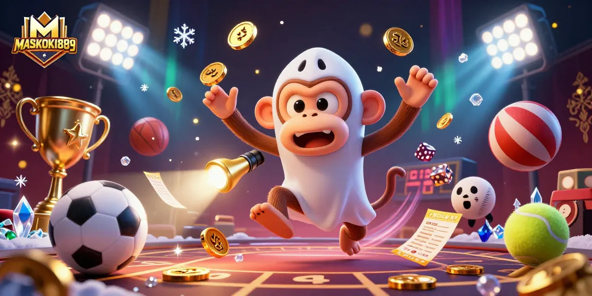 Bet on thrilling events with MASKOKI889 as a playful poltergeist and puppy enhance excitement.