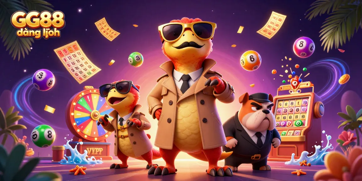 Experience GG88 đăng nhập with raptors in a trench coat at a vibrant VIP casino.