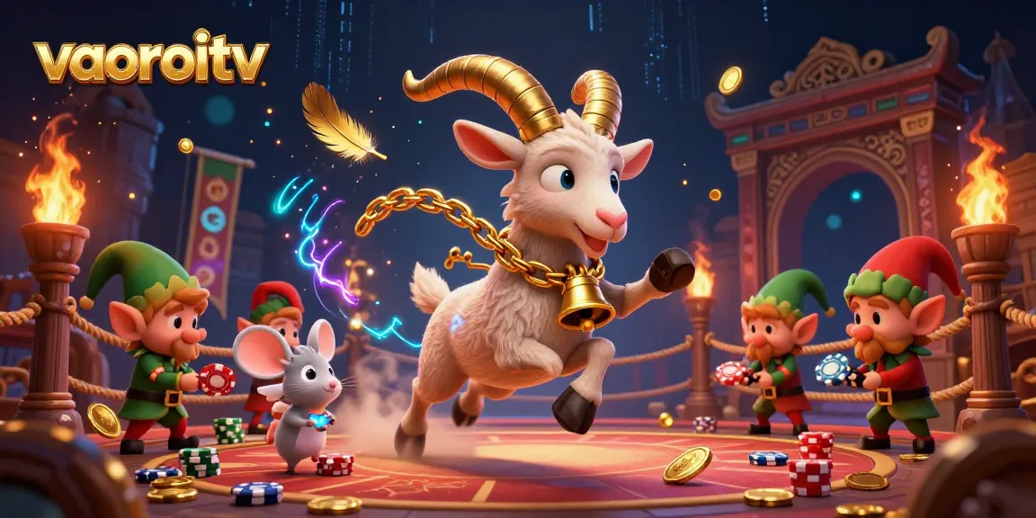 Experience the thrilling action of vaoroitv as a Krampus goat runs a horror-themed casino with mischievous elves.