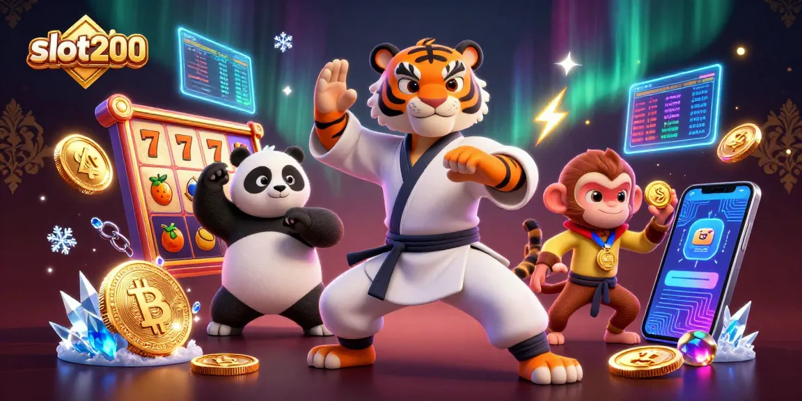 Slot200 mengundang Anda ke dunia permainan slot yang menarik dengan karakter lucu dan simbol keberuntungan.