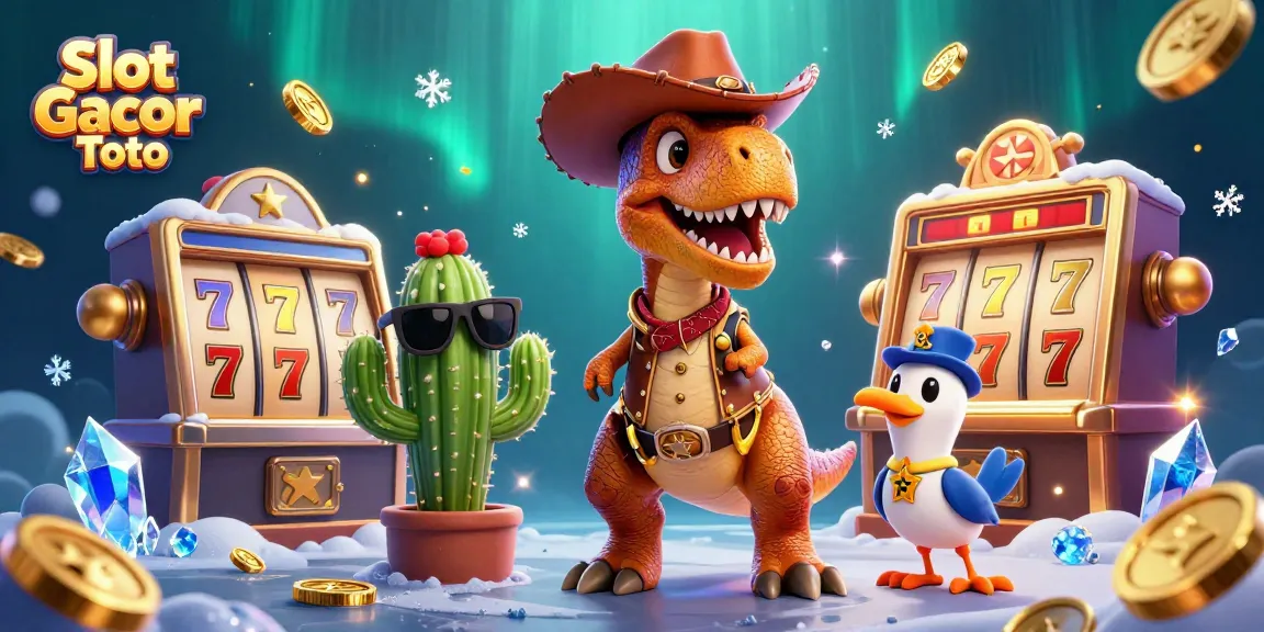 Engage in thrilling Slot Gacor Toto victories with this dynamic 3D casino illustration.