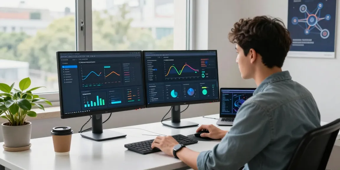 快连 network optimization software in a modern workspace with engaging tech elements.