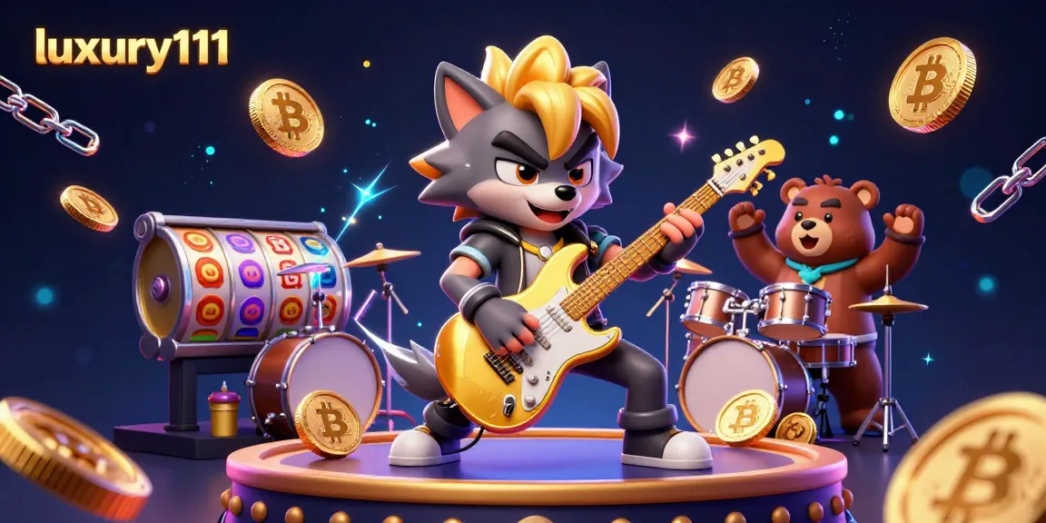Experience vibrant gaming energy with luxury111 featuring cartoon characters and dynamic casino elements.
