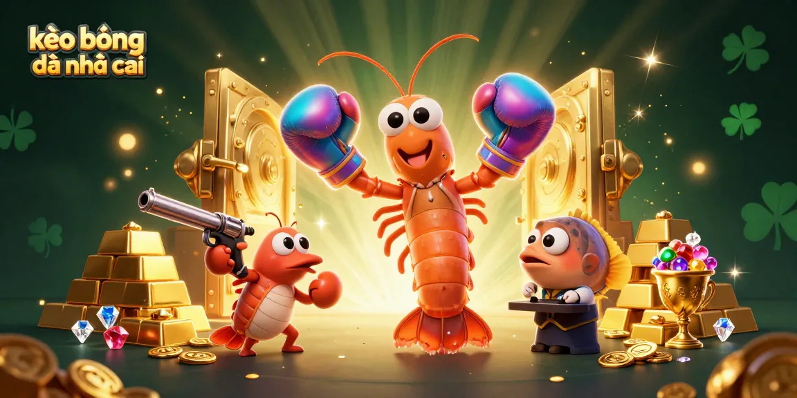 Experience the excitement of kèo bóng đá nhà cái with vibrant shrimp characters and casino treasures.