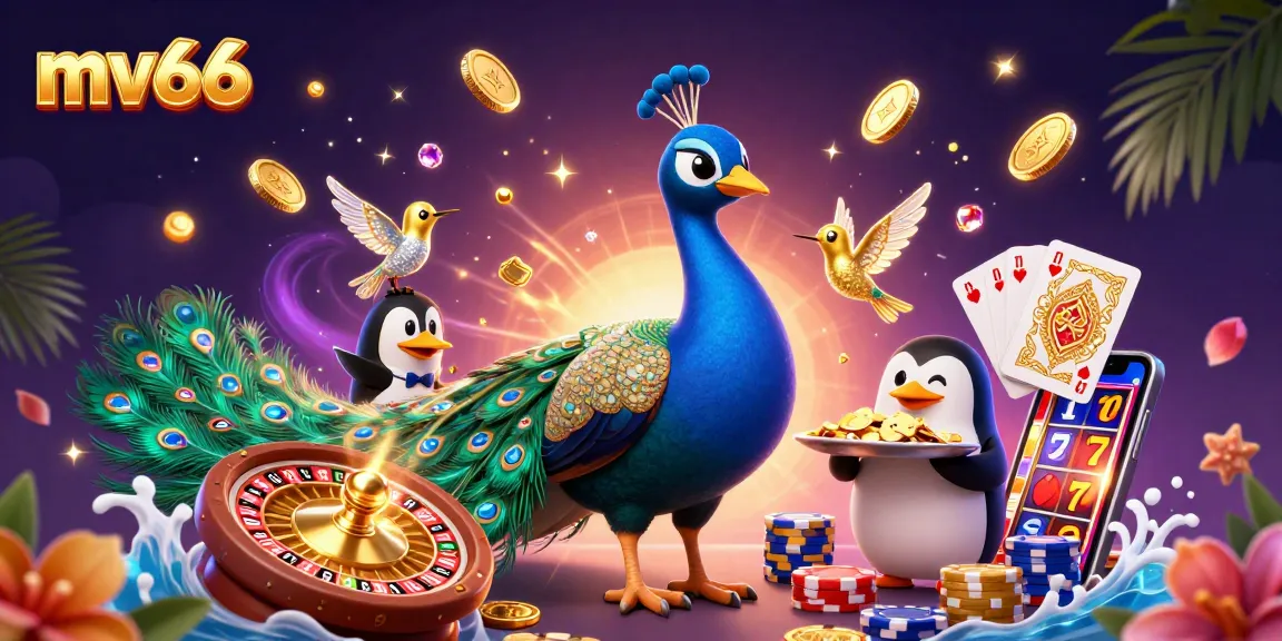 Experience the excitement of mv66 betting with vibrant casino elements and lively characters