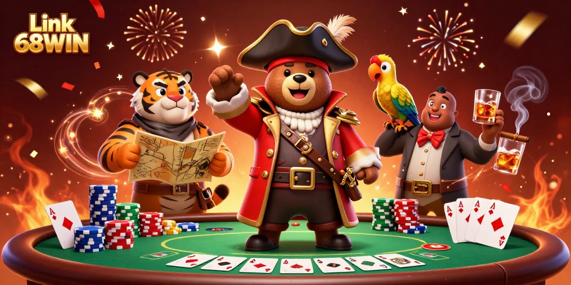Engage with the exciting Link 68WIN adventure at our casino art, showcasing vibrant gambling elements.