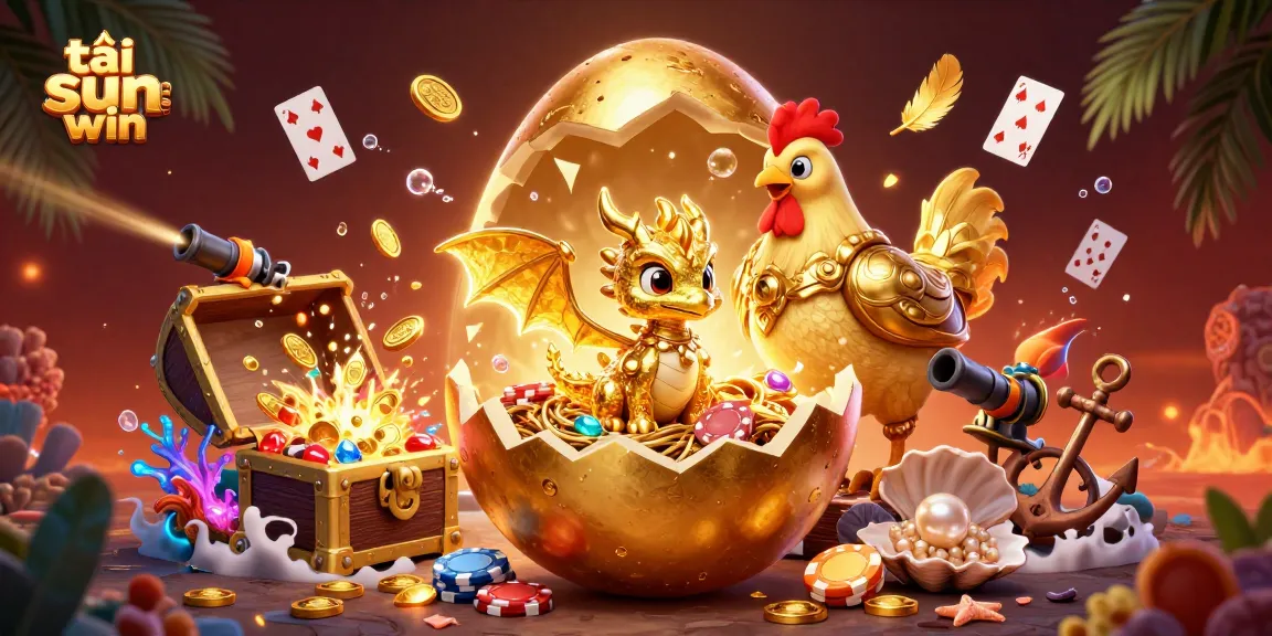 Play and win big with tải sun win featuring dynamic dragons and poker chips in an exciting casino environment