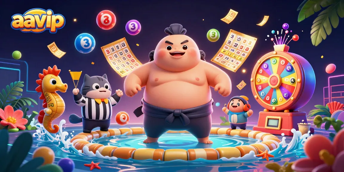 AAVIP's vibrant underwater casino scene showcases interactive lottery balls and festive decorations.