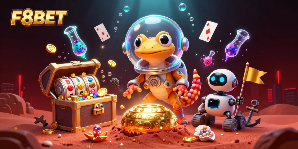 Experience the vibrant world of F8BET as the Martian gecko uncovers a golden casino amidst thrilling animations.