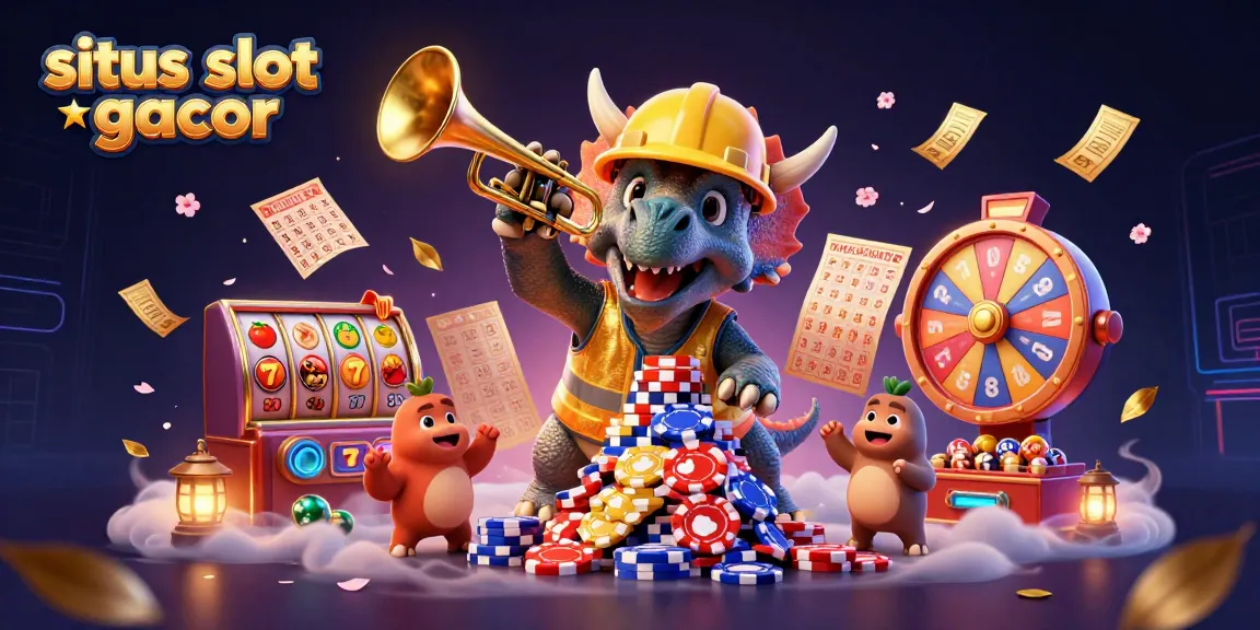Experience epic wins at situs slot gacor with vibrant slot reels and celebrating characters!
