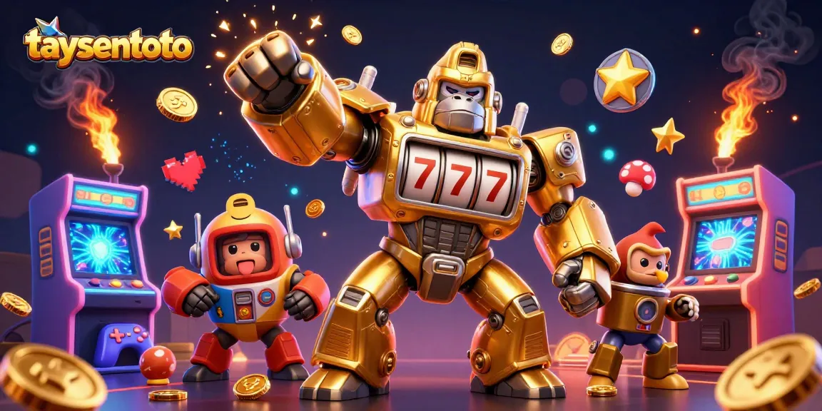 Rasakan sensasi bermain di taysentoto dengan jackpot slot dan karakter penuh warna dalam ilustrasi 3D yang epik