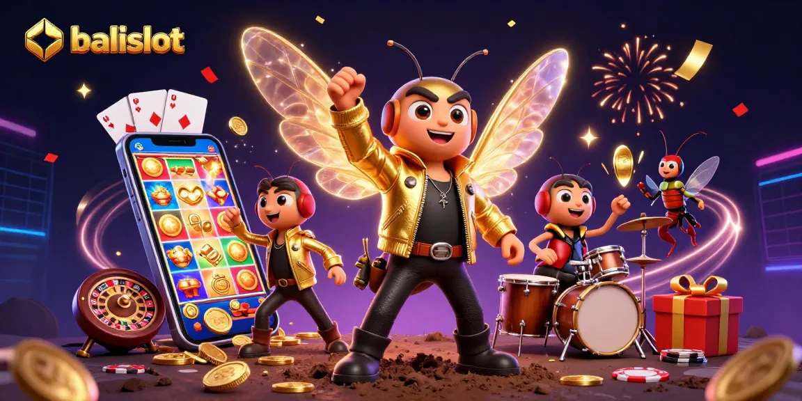 Bermain di balislot dengan cicada rock star dan drummer untaian acorn, menampilkan pengalaman bermain yang hidup.