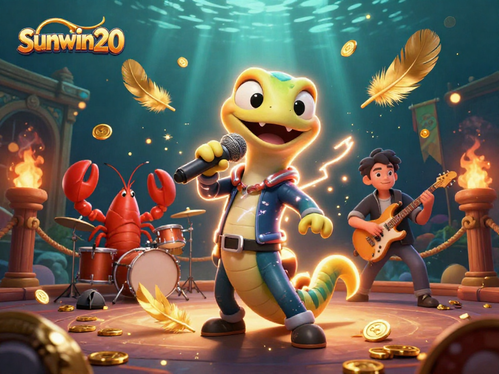 Experience the thrilling action of sunwin20 with an underwater casino musical performance featuring vibrant sea creatures and gambling elements.