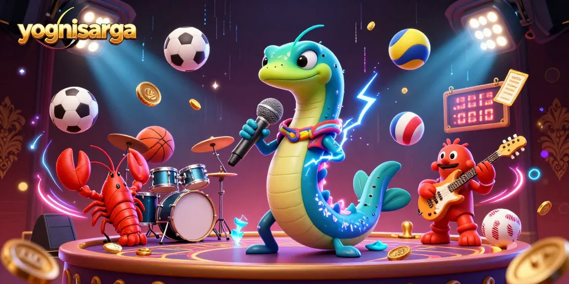 Experience the thrilling underwater casino scene with yognisarga featuring an electric eel DJ performing amidst vibrant gaming elements.