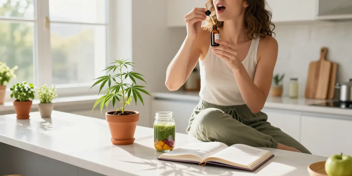 Comprar en Ministry of Cannabis for premium CBD oil, hemp tinctures, and natural wellness products in a calm kitchen setting.