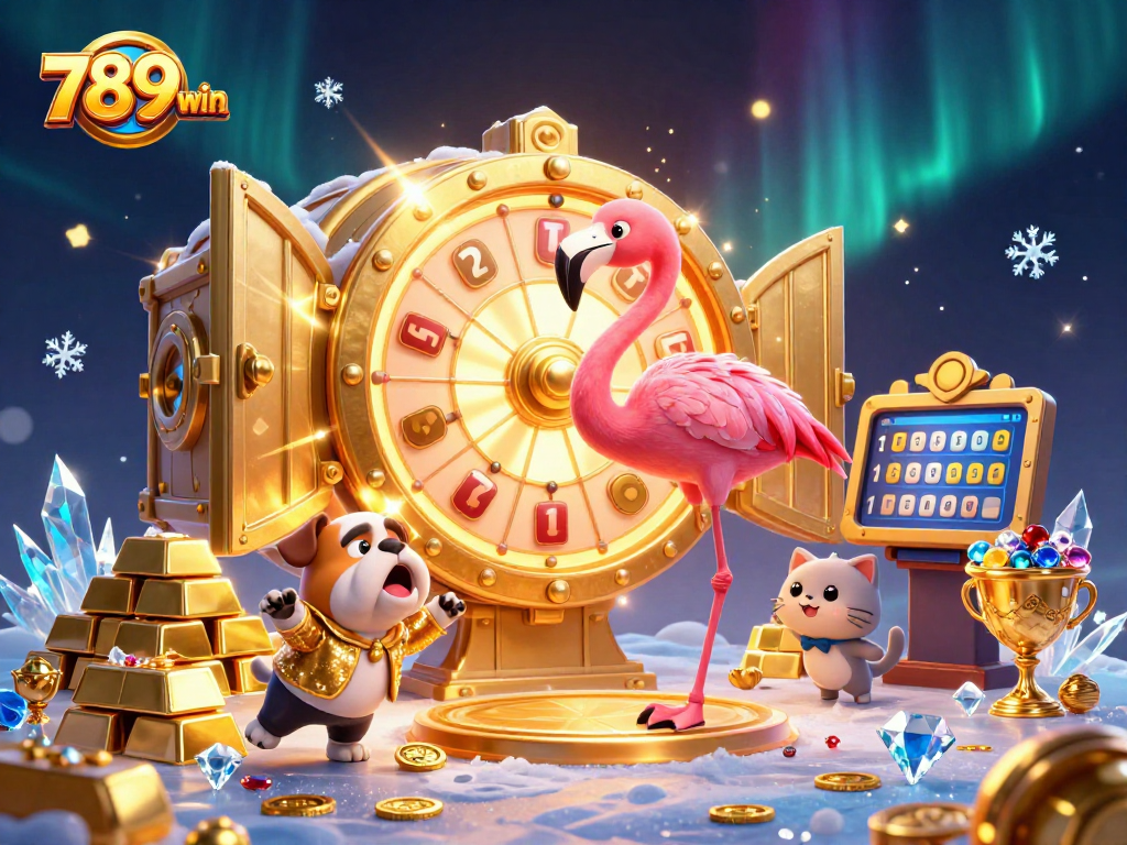 Experience the thrilling excitement of 789win with vibrant characters and dynamic elements in an engaging casino scene.