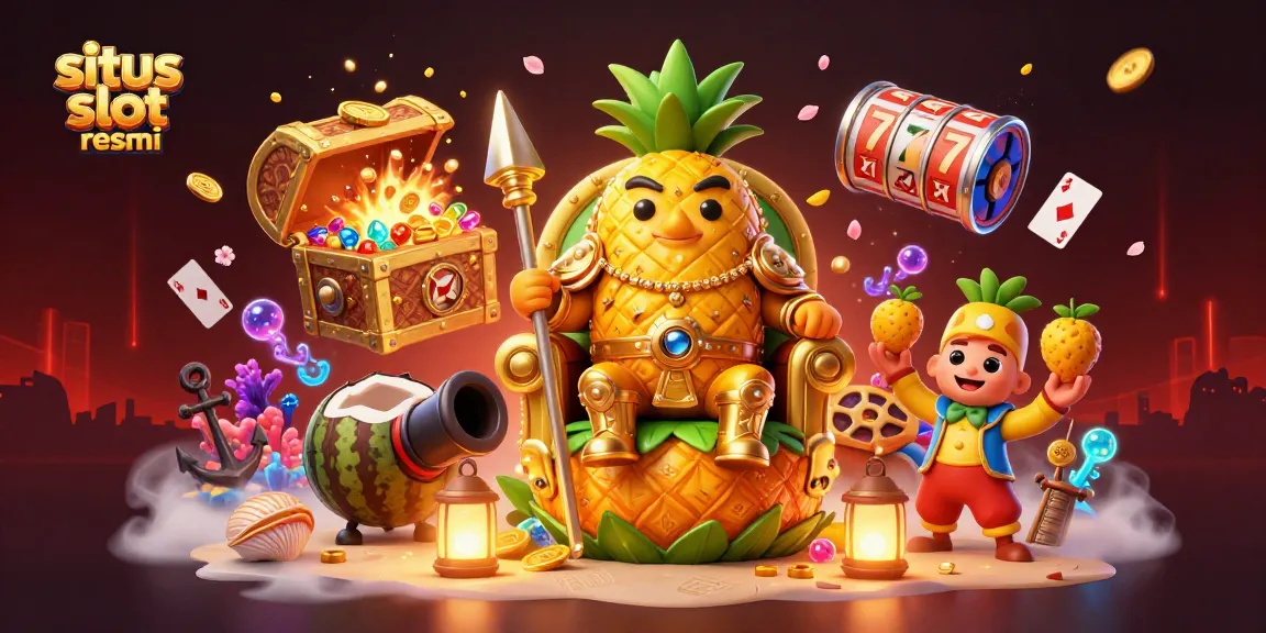 Experience thrilling gameplay at situs slot resmi with golden pineapple king and vibrant casino elements.