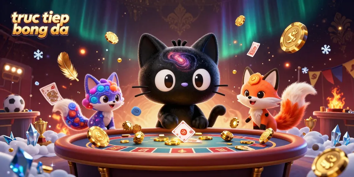 Experience truc tiep bong da live action with engaging characters at a vibrant cosmic casino setting.