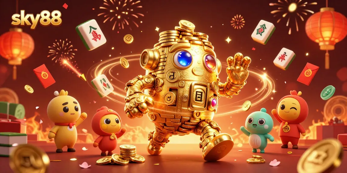 Experience thrilling gameplay at sky88 with vibrant casino-themed elements and dynamic characters.