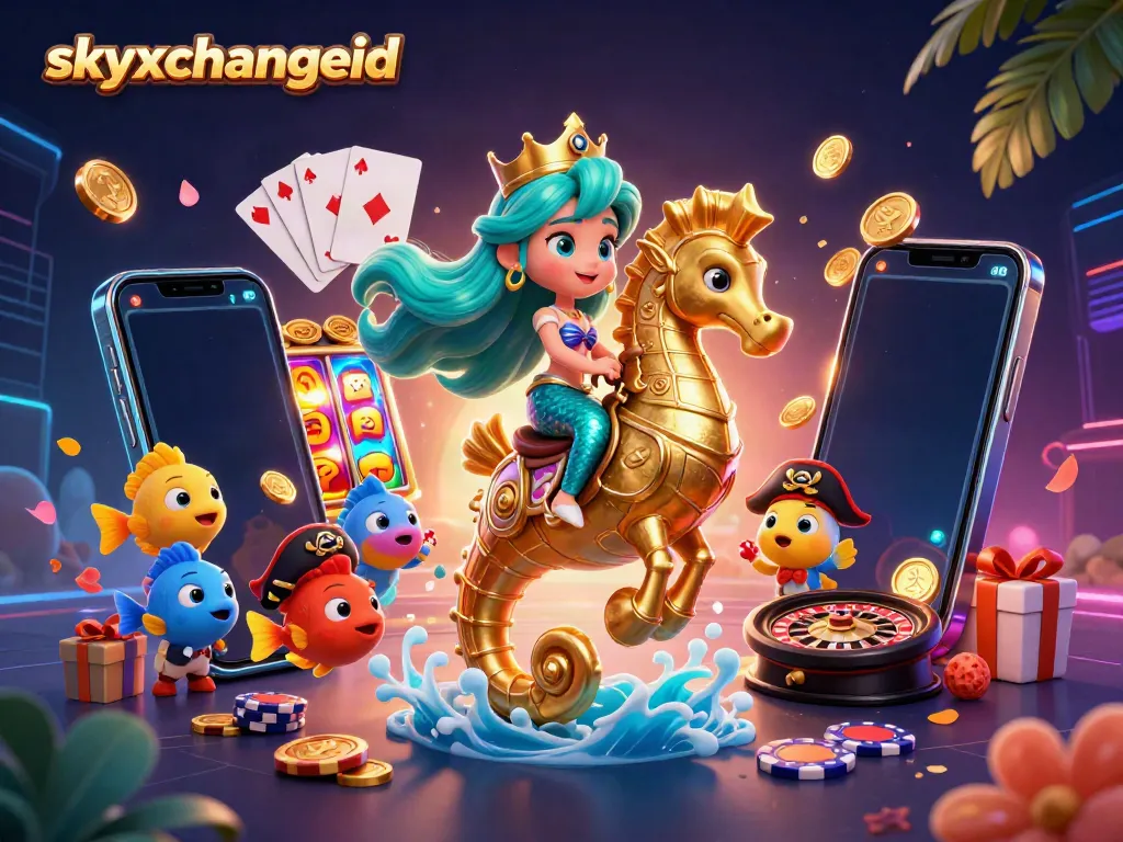 Engage with thrilling gameplay at skyxchangeid featuring a mermaid princess and vibrant casino elements.