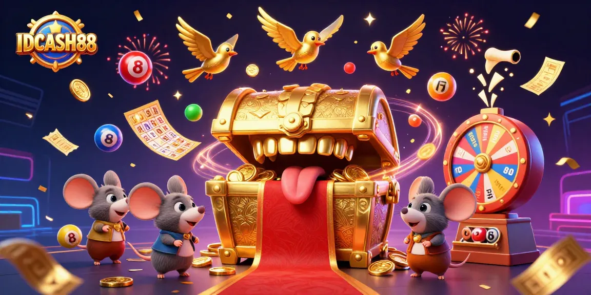 Experience the thrill of winning with IDCASH88's engaging games, featuring vibrant lottery elements.