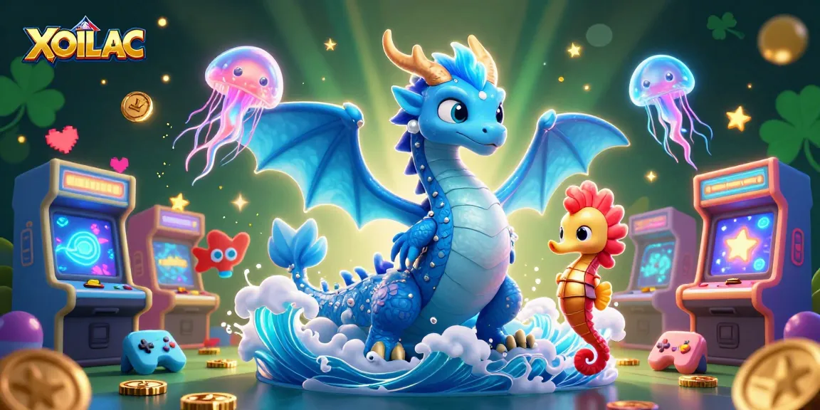 Experience XOILAC's thrilling casino action with vibrant characters and game elements in a dynamic 3D scene.