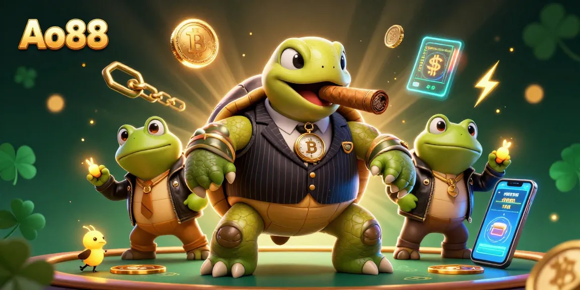 Join Ao88 for exciting gameplay with a snapping turtle mobster and his bullfrog enforcers.