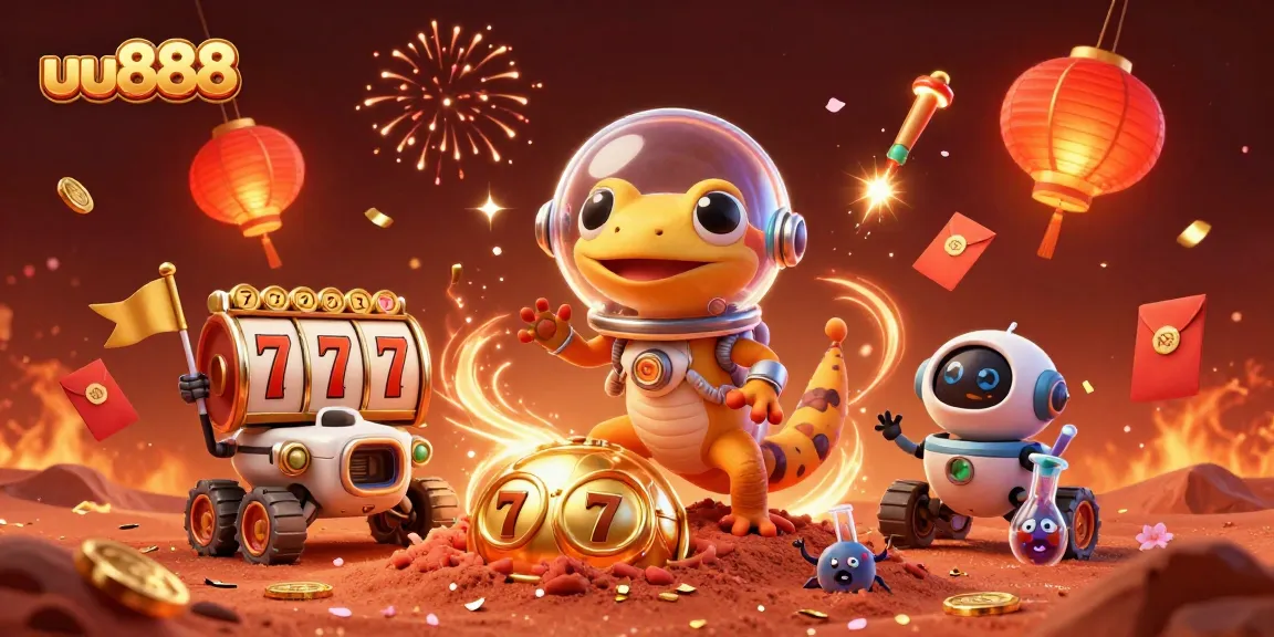 Engage with uu888's vibrant Martian-themed casino adventure featuring golden reels and exciting elements.