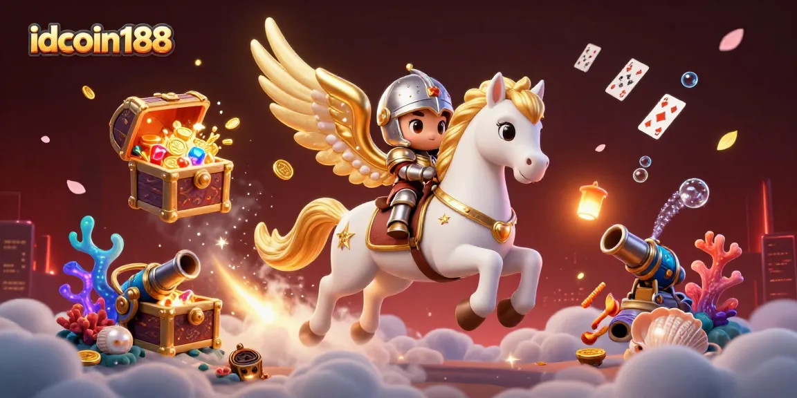 Engage with idcoin188 and embark on an epic treasure hunt amidst a vibrant, magical casino world.